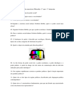 Bateria de Exercícios Filosofia 3 Ano 2ava