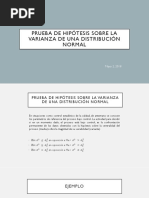 Pruebas de Hipótesis Sobre La Varianza de Una