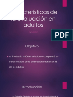 Características de La Evaluación en Adultos