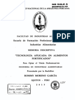 Tecnología Aplicada en Alimentos Fortificados.