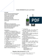 Data Sheet of AWA6228 Multifunction Sound Level Meter