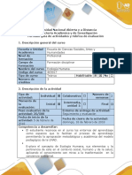 Guía de Actividades y Rubrica de Evaluación. Reconocimiento Del Curso