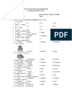 Soal Uts Kelas 4 Bahasa Inggris