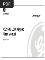 CS5500 LCD Keypad User Manual: GE Interlogix