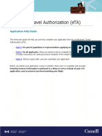 Electronic Travel Authorization (eTA) : Application Help Guide