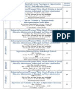 SERC 2010-11 Leadership PD at A Glance