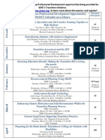 SERC 2010-11 Transition PD Calendar at A Glance