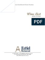 Eiffel Wine List 2018