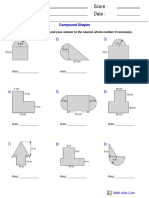 Name: Teacher: Date: Score:: Compound Shapes