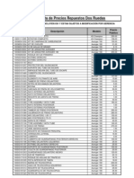 Lista de Precios Repuestos Lineal 2010