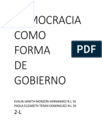 Democracia Como Forma de Gobierno