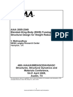 AIAA 2005-2349 Blended-Wing-Body (BWB) Fuselage Structural Design For Weight Reduction