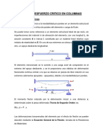 Carga y Esfuerzo Critico en Columnas