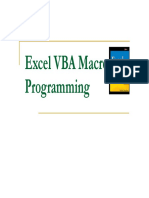 Excel VBA Macro Programming