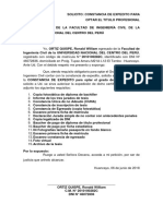 Solicitud Constancia de Expedito para Optar El Grado de Ingeniero Civil