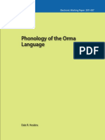 Phonology of The Orma