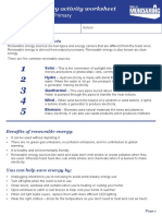 Energy Worksheet