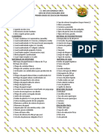 Lista de Utiles Circa Primer Grado