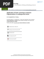 Paper - Campbell&Thruley - Application of Laser Scanning To Measure Fragmentation in Underground Mines