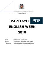 Paperwork English Week 2018: Sekolah Kebangsaan Convent (2) Bukit Nanas Kuala Lumpur