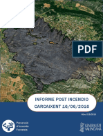 Informe Post Incendio Forestal Carcaixent 16/06/2016