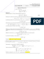 Corrección Segundo Parcial de Cálculo III, Lunes 4 de Junio de 2018 (Tarde)