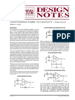 Current Feedback Amplifier "Do's and Don'Ts"