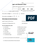 3.1 - Notes and HW - Integers - Absolute Value