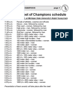 Midwes T Meet of Champions Schedule: Saturday, June 9, 2018, at Michigan State University's Ralph Young Track