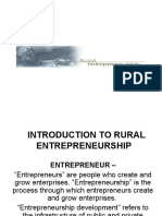 Introduction To Rural Entrepreneurship