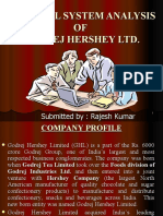 Financial System Analysis OF Godrej Hershey LTD