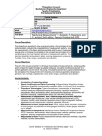 Transducer and Sensor Syllabus