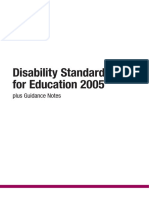 Disability Standards For Education 2005 Plus Guidance Notes