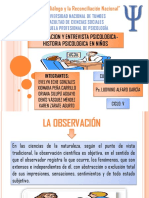 Observacion y Entrevista Psicologica - Historia Psicologica en Niños PDF