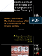 Restauraciones Estéticas Directas e Indirectas Con Resina Compuesta en Cavidades Clase I y II