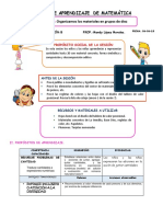 Sesión de Aprendizaje de Matemática Deceas