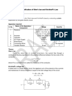 Exp 1 Verification of Ohm's and Kirchhoff's Laws