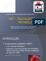 MET - Equivalente Metabólico