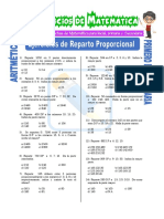 Ejercicios de Reparto Proporcional para Primero de Secundaria