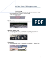 Type of Defect in Welding Proceses