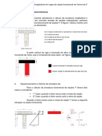 Cálculo Da Armadura Longitudinal em Vigas de Seção Transversal em Forma de T