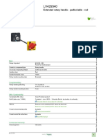 Product Data Sheet: Extended Rotary Handle - Padlockable - Red