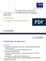 Operational Risk Business Continuity Managment An Effevtive and Integrat Approach