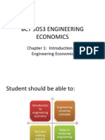 BCT 5053 Engineering Economics: Chapter 1: Introduction To Engineering Economic