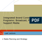 Integrated Brand Communication Programs: Broadcast, Print, and Support Media