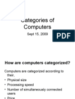 Categories of Computers: Sept 15, 2009