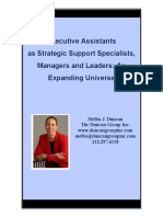 Executive Assistants As Strategic Support