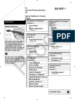 Baltimore County Primary Ballots 2018