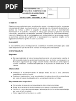 Procedimiento para La Notificacion de Accidentes