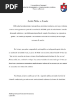 Gestion Pública en Ecuador